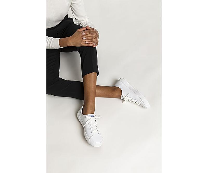 Keds Kickstart Nahkaiset Naisten Leather Sneakers Valkoinen | WAZJ90462