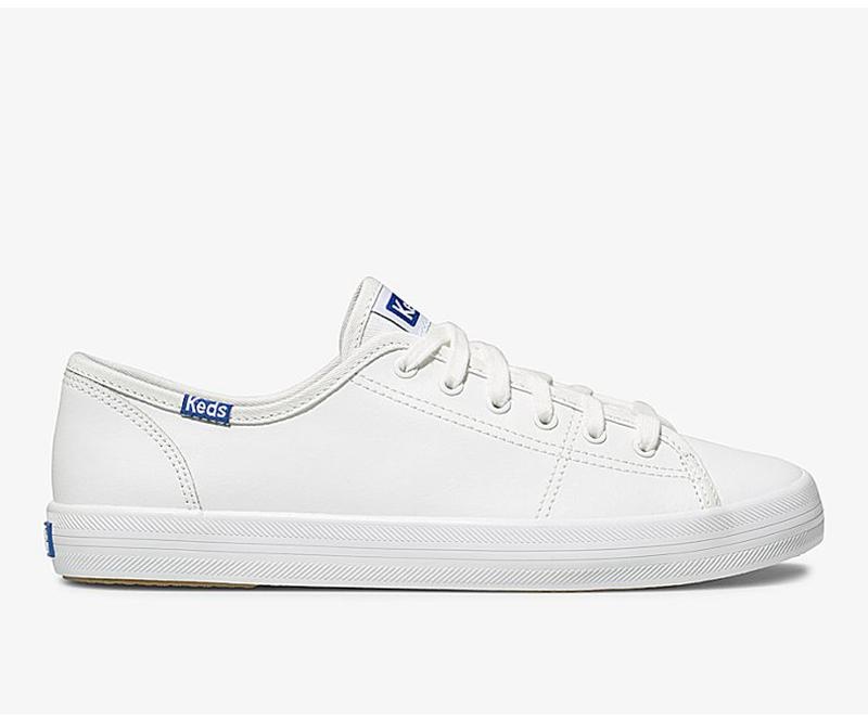 Keds Kickstart Nahkaiset Naisten Leather Sneakers Valkoinen | WAZJ90462