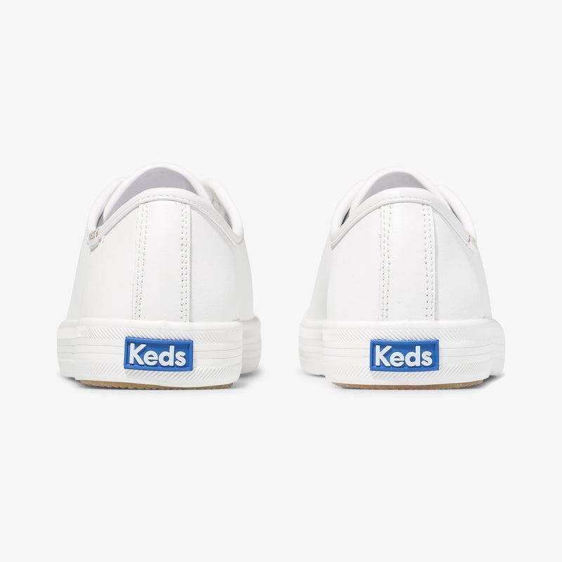 Keds Kickstart Nahkaiset Naisten Leather Sneakers White/Gold | LPBJ91283