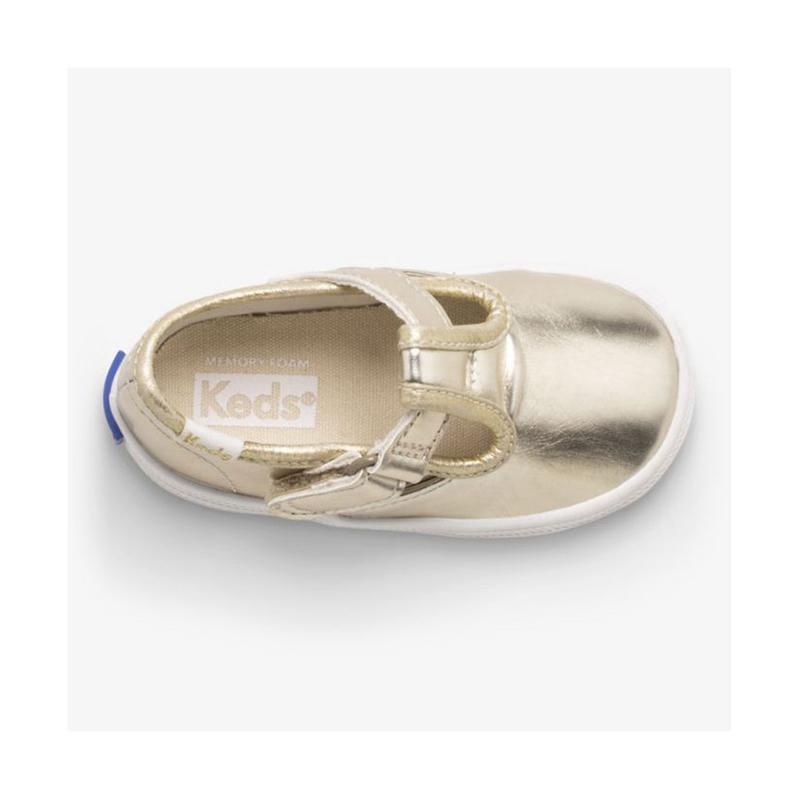 Keds Little Kid's Champion Varvas Cap T-Strap Lasten Sneaker Hopea | QOCL85471