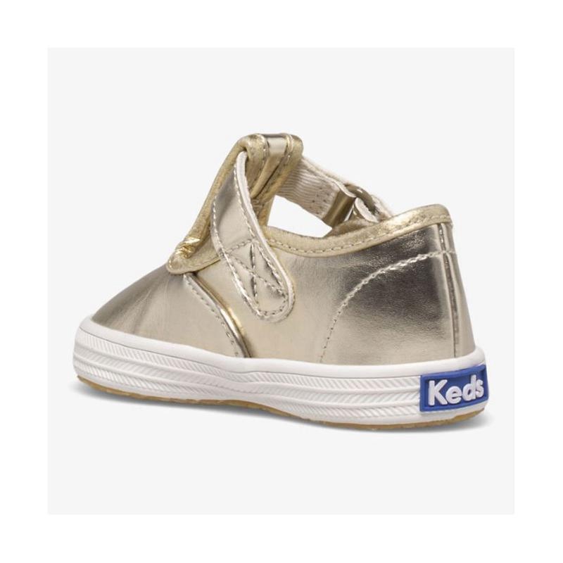 Keds Little Kid's Champion Varvas Cap T-Strap Lasten Sneaker Hopea | QOCL85471