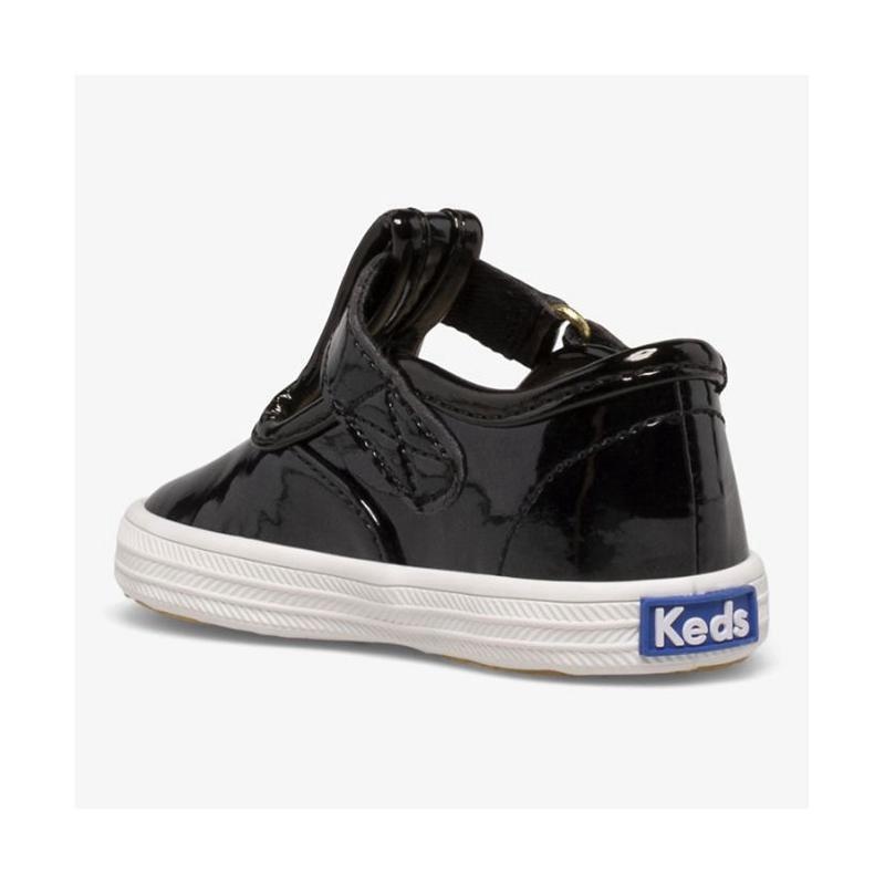 Keds Little Kid's Champion Varvas Cap T-Strap Lasten Sneaker Mustat | XFVA82039