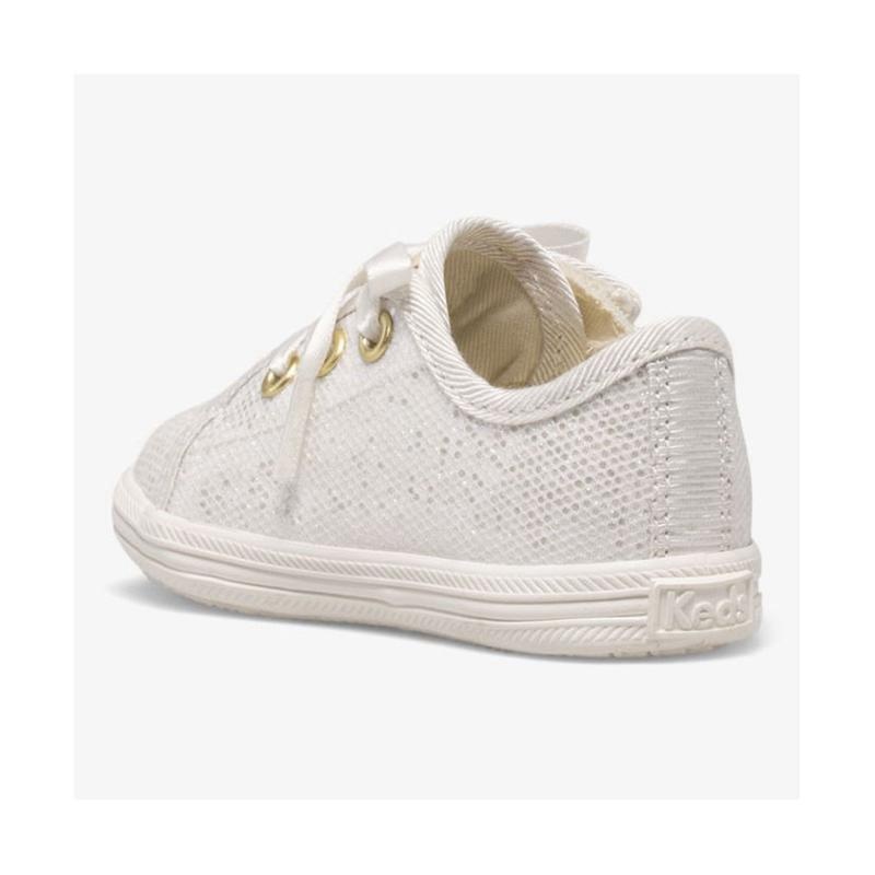 Keds Little Kid's Kickstart Crib Celebrations Lasten Sneaker Ivory Sparkle Lightyellow | XHYV78045