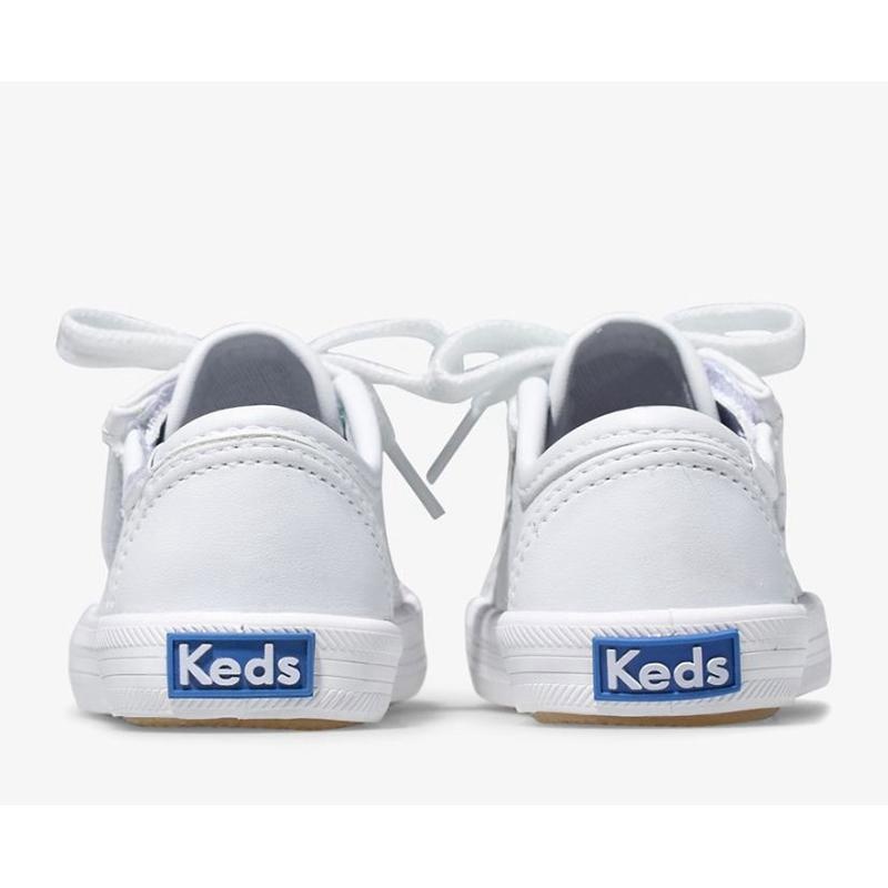 Keds Little Kid's Kickstart Jr. Nahkaiset Lasten Sneaker Valkoinen | VDXS71562