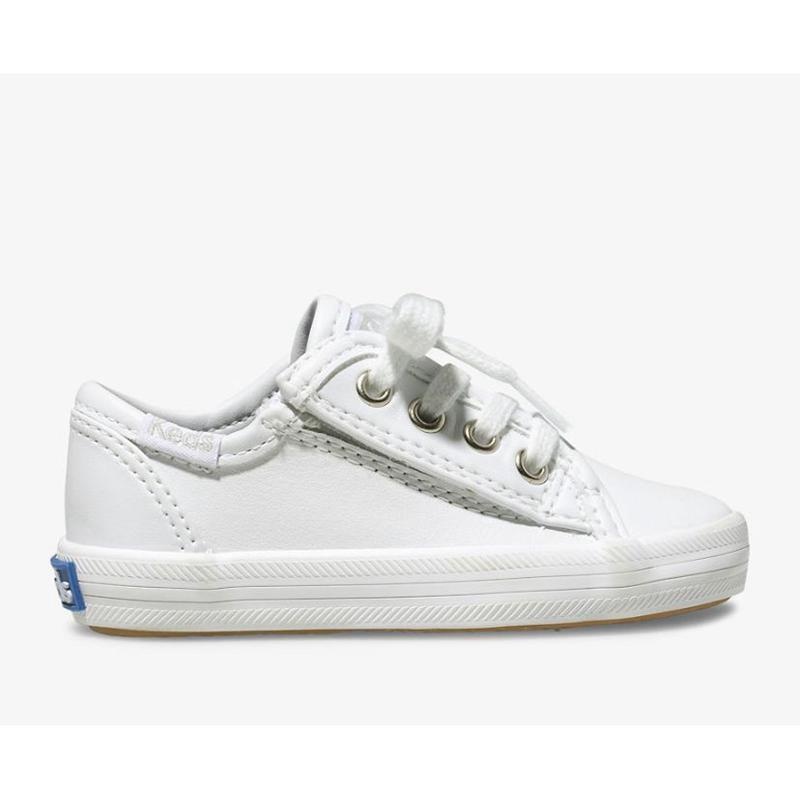 Keds Little Kid\'s Kickstart Jr. Nahkaiset Lasten Sneaker Valkoinen | VDXS71562