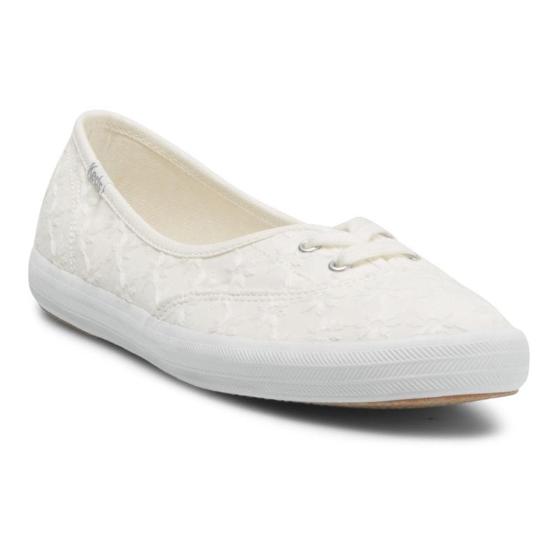 Keds Mini Eyelet Canvas Naisten Canvas Valkoinen | UQFT89362