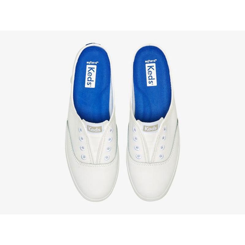 Keds Moxie Nahkaiset Slip On Naisten Muulit Valkoinen | GEMP30257