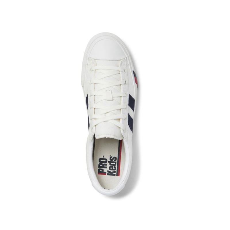 Keds Royal Plus Canvas Miesten Sneaker Valkoinen Laivastonsininen | HNJO06954