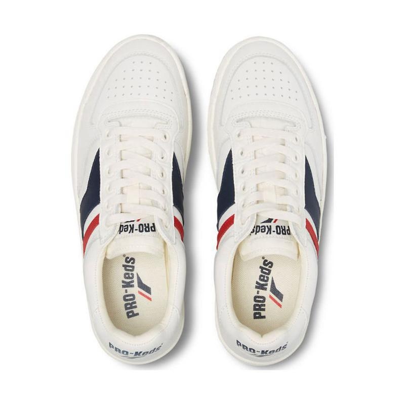 Keds Skyhawk Lo Nahkaiset Miesten Sneaker Valkoinen Sininen Punainen | LEFN50236