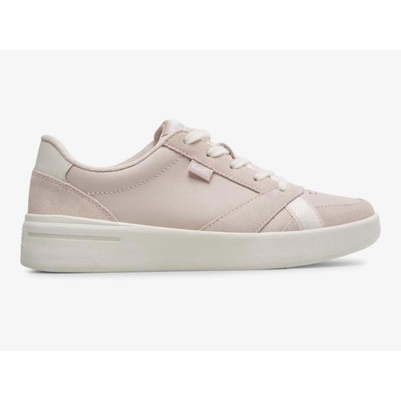 Keds The Court/Mokka Naisten Leather Sneakers Vaaleanpinkki Valkoinen | LPJR41769