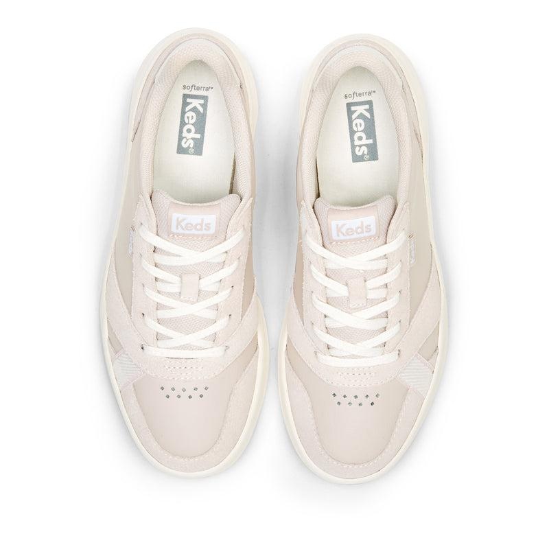 Keds The Court Nahkaiset/Mokka Naisten Leather Sneakers Vaaleanpinkki | JQRN39782