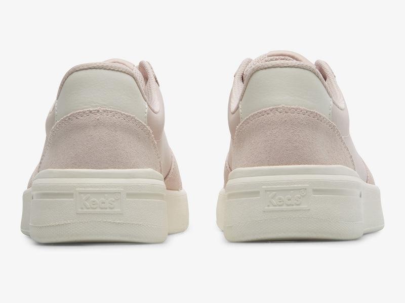 Keds The Court Nahkaiset/Mokka Naisten Leather Sneakers Vaaleanpinkki | JQRN39782