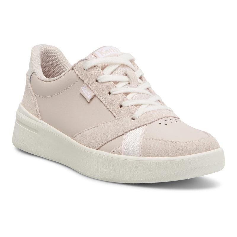 Keds The Court Nahkaiset/Mokka Naisten Leather Sneakers Vaaleanpinkki | JQRN39782