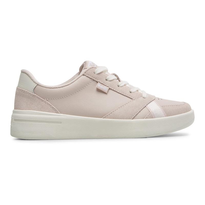 Keds The Court Nahkaiset/Mokka Naisten Leather Sneakers Vaaleanpinkki | JQRN39782