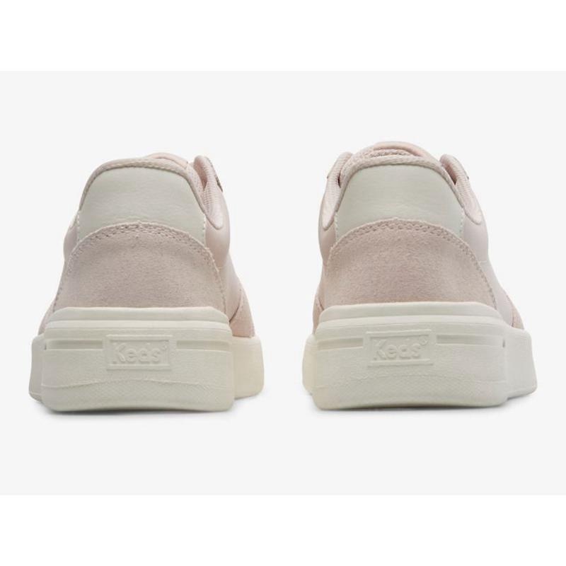 Keds The Court Nahkaiset/Mokka Naisten Lace Ups Vaaleanpinkki Valkoinen | LFOX36528