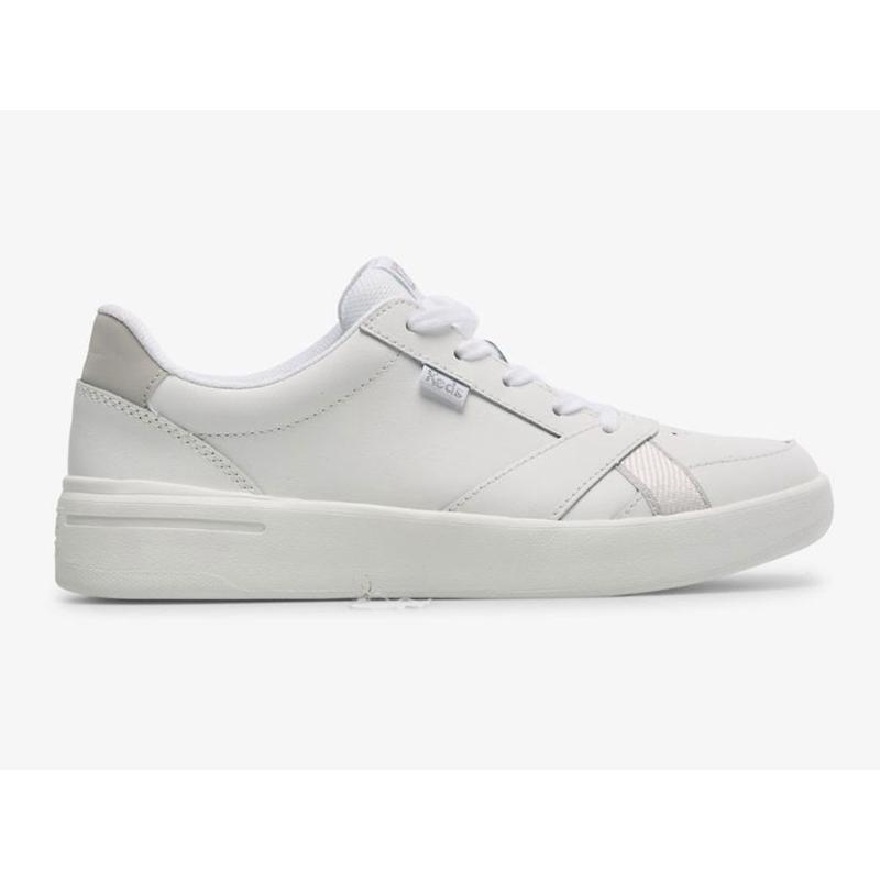 Keds The Court Naisten Leather Sneakers Valkoinen Valkoinen | WHEF97451