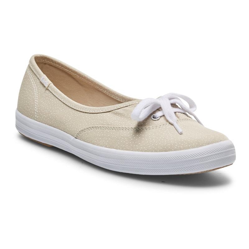 Keds The Mini Dots Print Tan Naisten Canvas Tan/White | FQBI90472