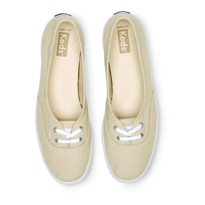 Keds The Mini Dots Print Tan Naisten Canvas Tan/White | FQBI90472