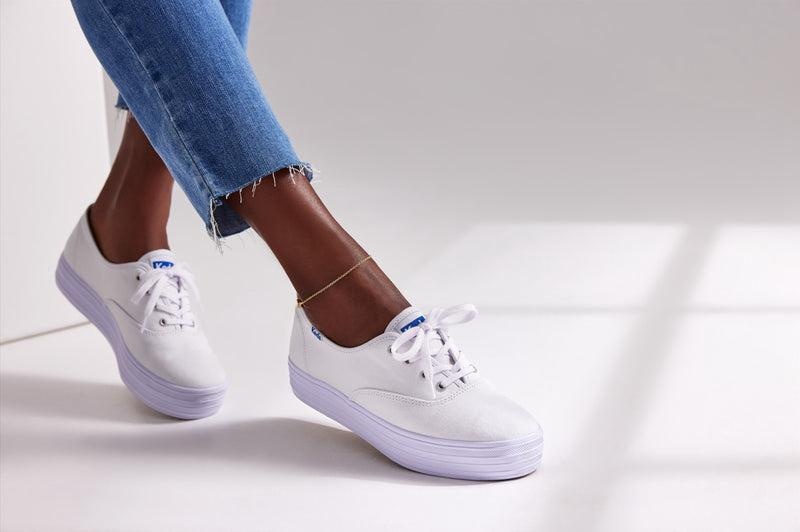 Keds The Platform Canvas Naisten Canvas Valkoinen | AKOP09157