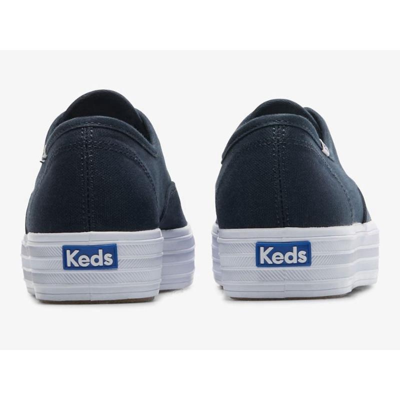 Keds The Platform Canvas Naisten Lace Ups Laivastonsininen | GIRM85029