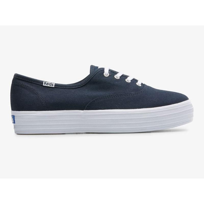 Keds The Platform Canvas Naisten Lace Ups Laivastonsininen | GIRM85029