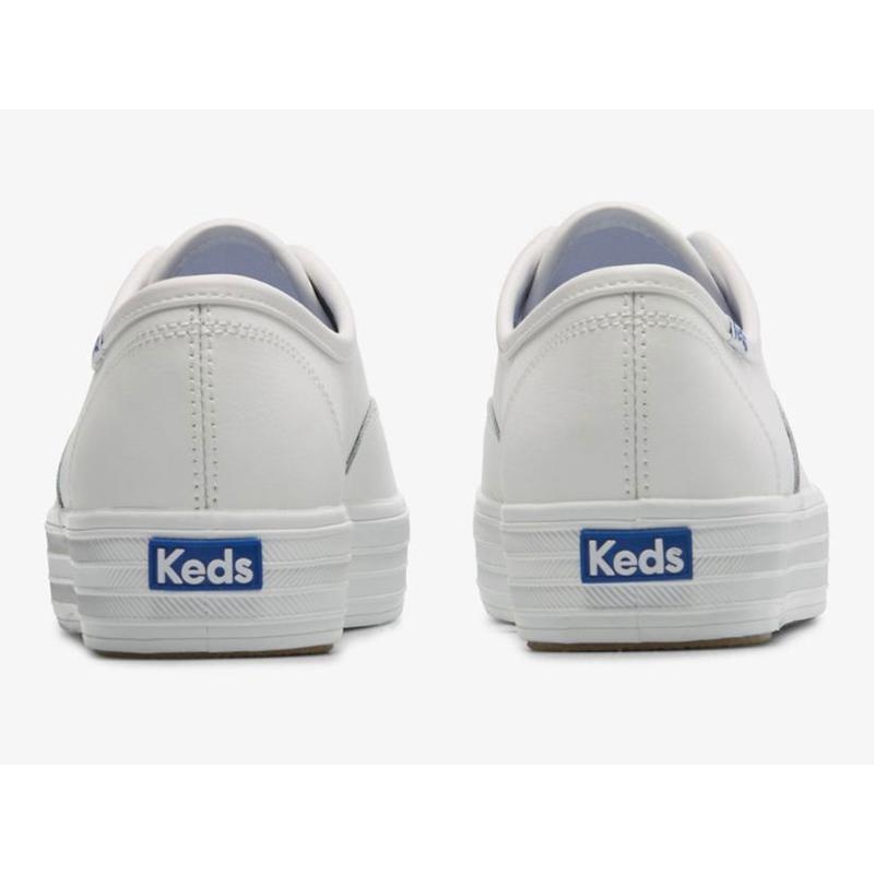 Keds The Platform Nahkaiset Naisten Lace Ups Valkoinen | QJCY61082