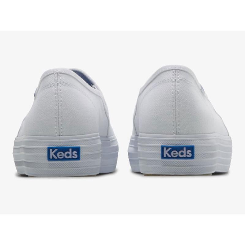 Keds Triple Decker Canvas Slip On Naisten Platform Sneakers Valkoinen | JBSZ53789