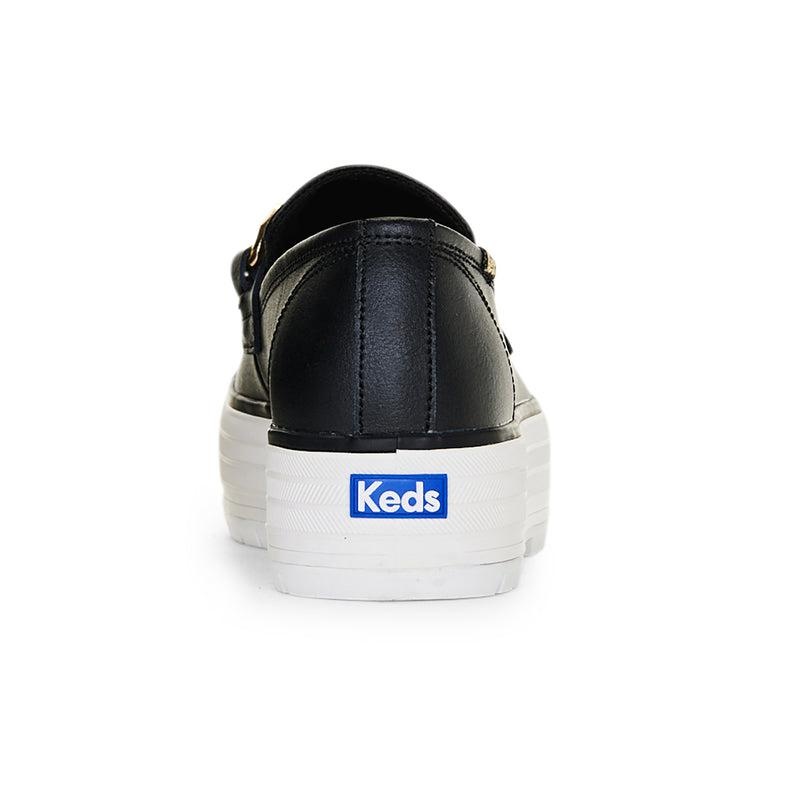 Keds Triple Decker Loafer Lug Nahkaiset Chain Applique Naisten Mokkasiinit Black/Gold | OZGY68039