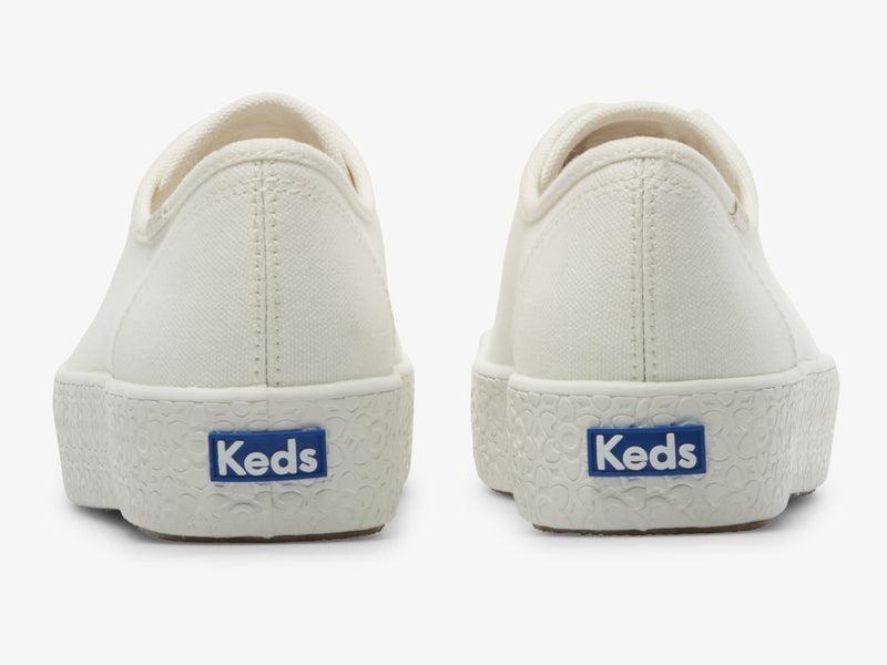 Keds Triple Kick Canvas Emboss Foxing Snow Naisten Platform Sneakers Valkoinen | TVGW94876