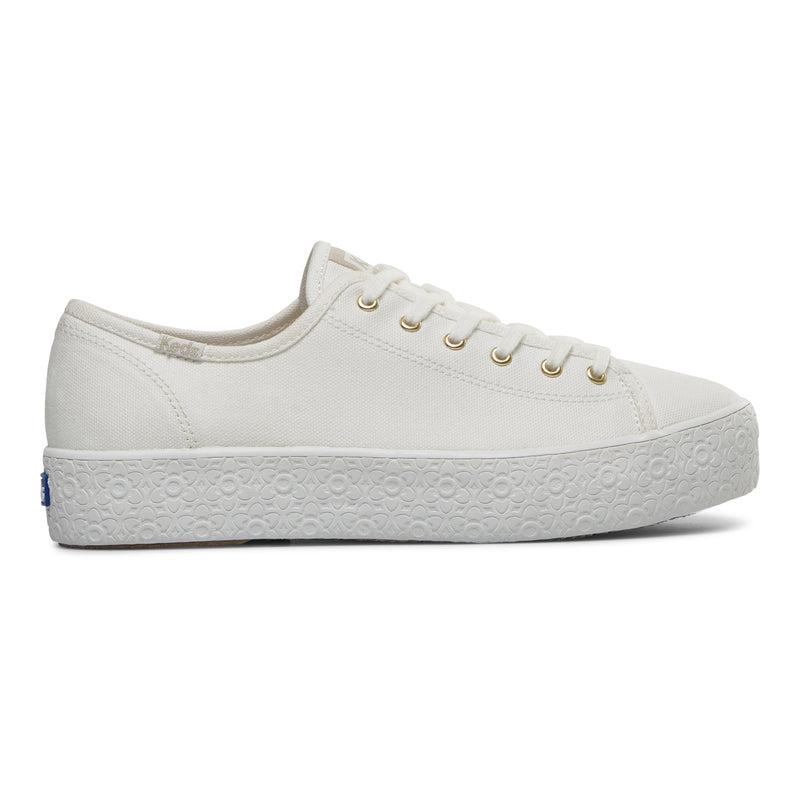 Keds Triple Kick Canvas Emboss Foxing Snow Naisten Platform Sneakers Valkoinen | TVGW94876