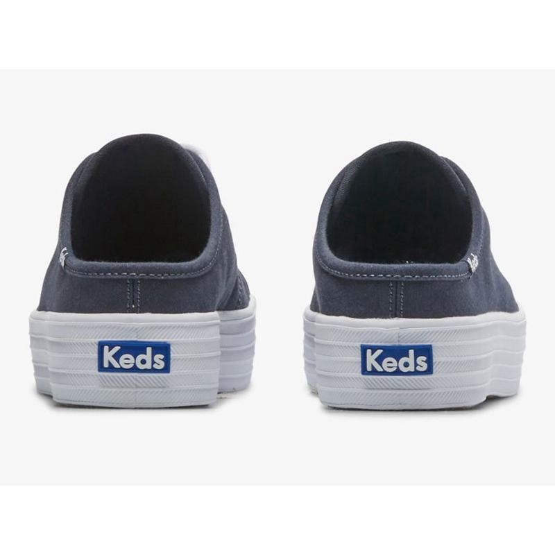 Keds Triple Kick Canvas Slip On Naisten Muulit Laivastonsininen | ZNDO24351