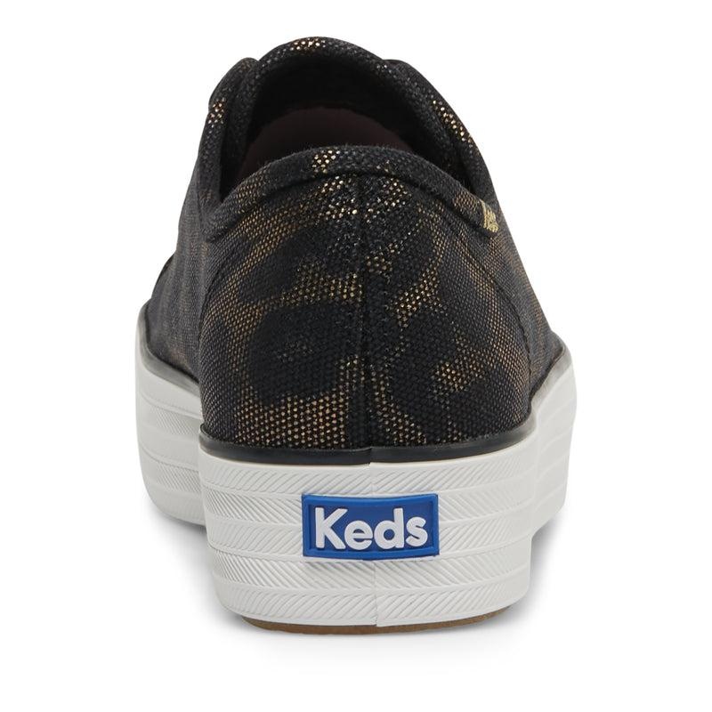 Keds Triple Kick Metallic Canvas Naisten Platform Sneakers Mustat | CDOR91483