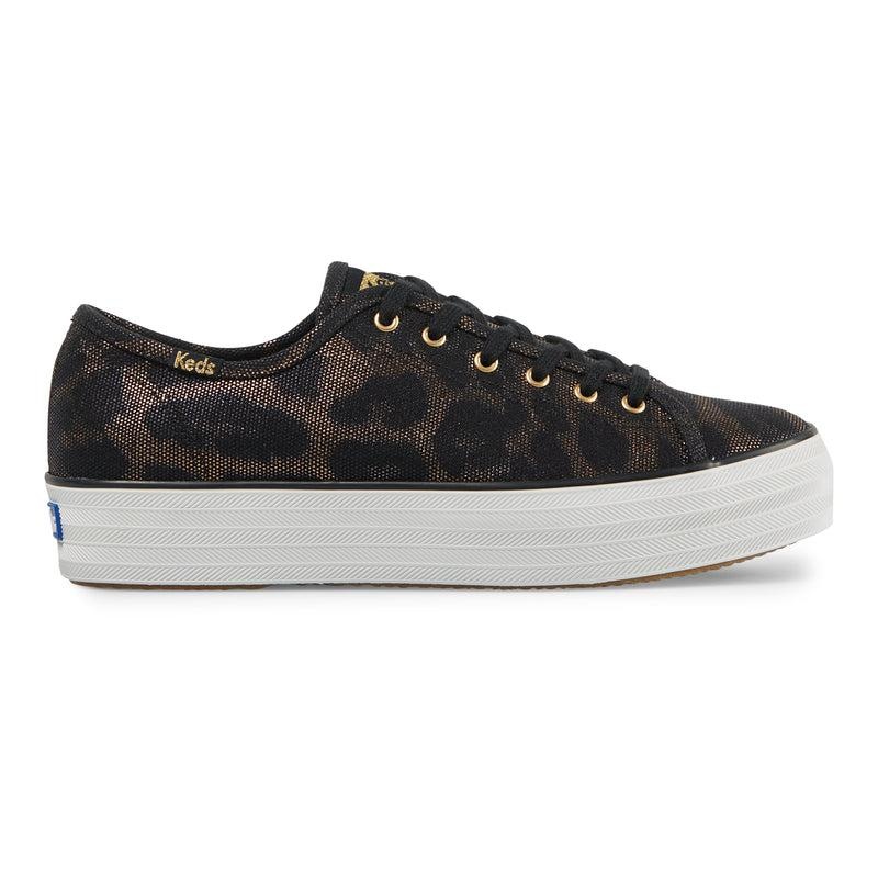 Keds Triple Kick Metallic Canvas Naisten Canvas Mustat | ZVYI89236