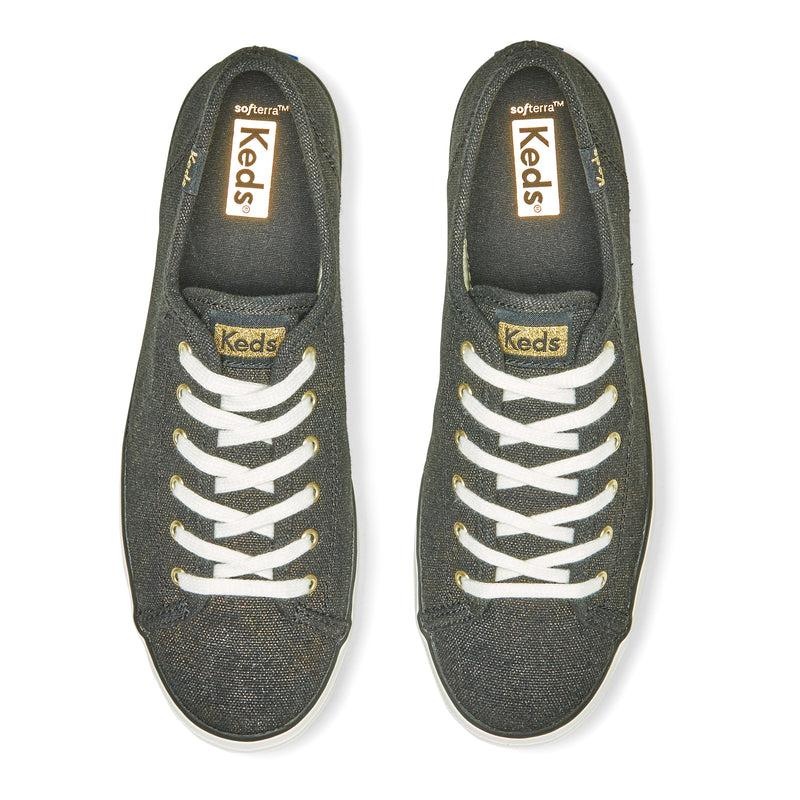 Keds Triple Kick Metallic Naisten Canvas Black/Gold | JXUP26083