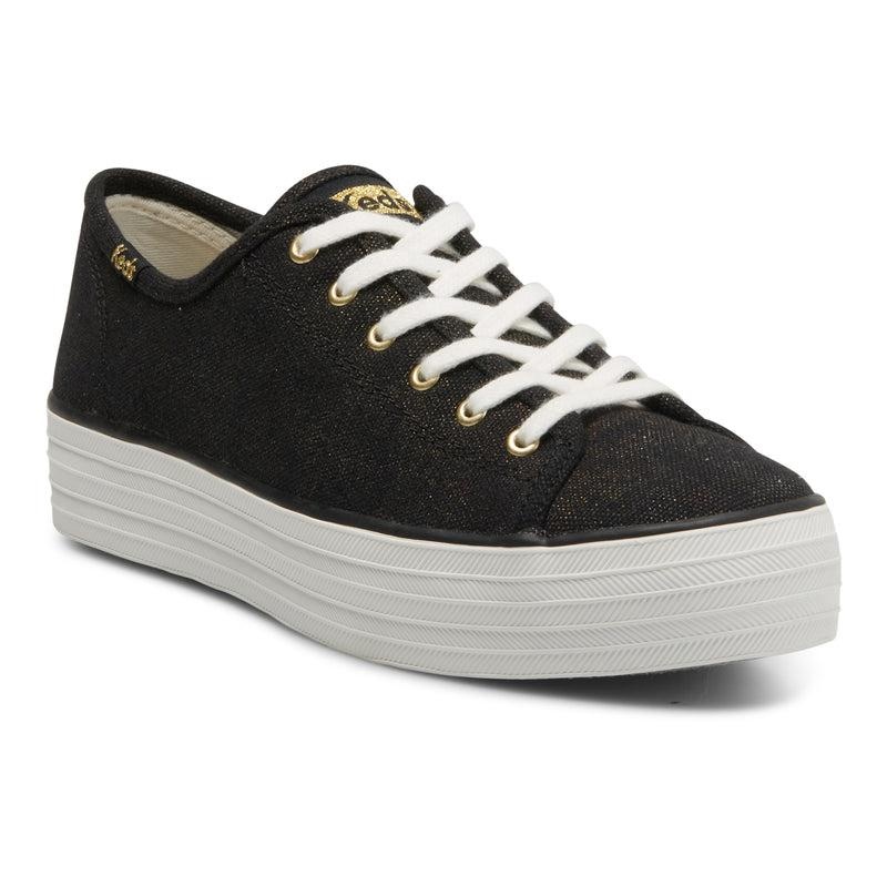 Keds Triple Kick Metallic Naisten Canvas Black/Gold | JXUP26083