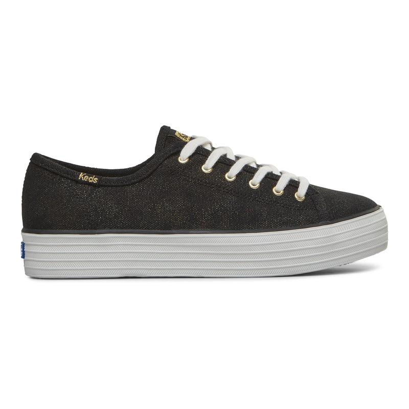 Keds Triple Kick Metallic Naisten Canvas Black/Gold | JXUP26083