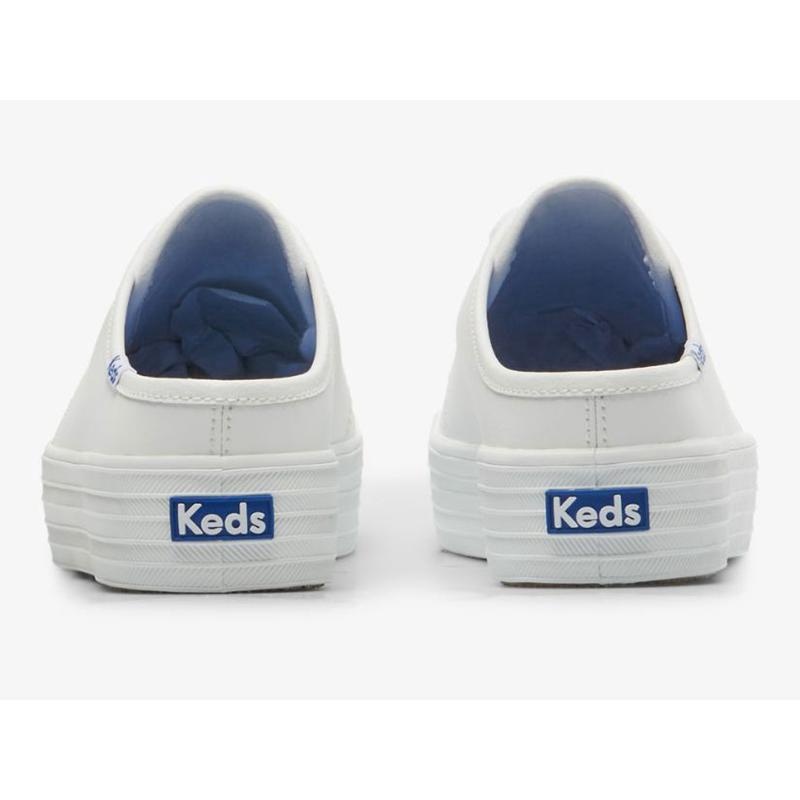 Keds Triple Kick Mule Nahkaiset Naisten Mokkasiinit Valkoinen | ZTDQ35480