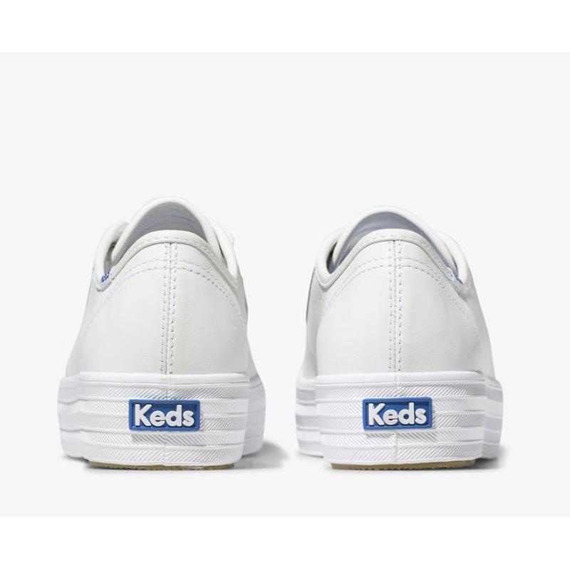 Keds Triple Kick Nahkaiset Naisten Platform Sneakers Valkoinen | BHQI23097