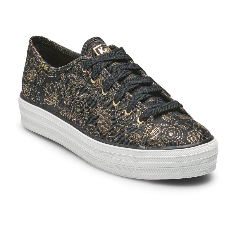 Keds Triple Kick Rifle Paper Co. Colette Jacquard Naisten Prints Mustat | LNBD26531