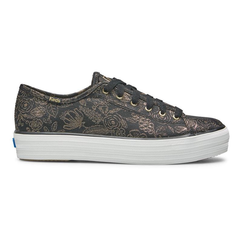 Keds Triple Kick Rifle Paper Co. Colette Jacquard Naisten Prints Mustat | LNBD26531