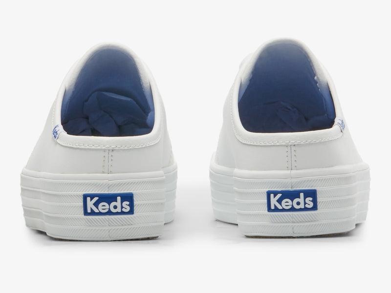 Keds Triple Mule Nahkaiset Naisten Mokkasiinit Valkoinen | BUYV79106