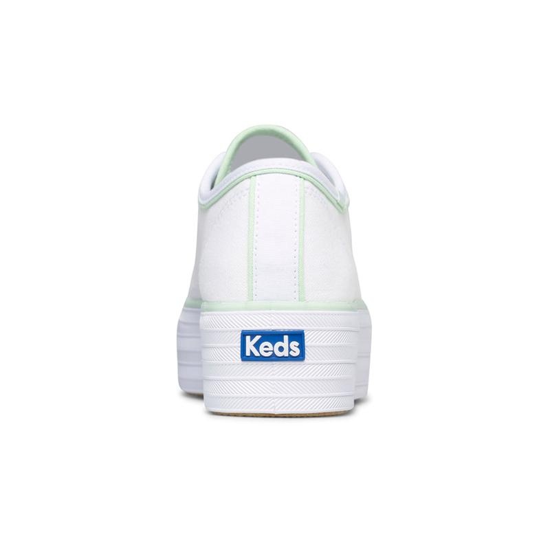 Keds Triple Up Canvas Hits Naisten Canvas White/Mint | IODU15620