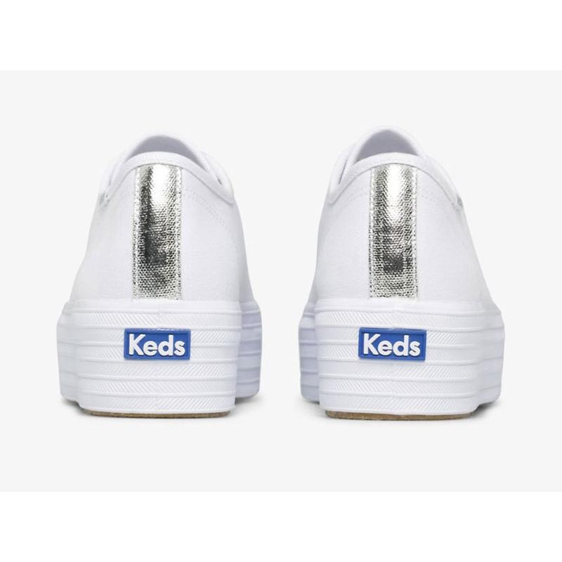 Keds Triple Up Canvas Naisten Lace Ups Valkoinen | JEZY05478