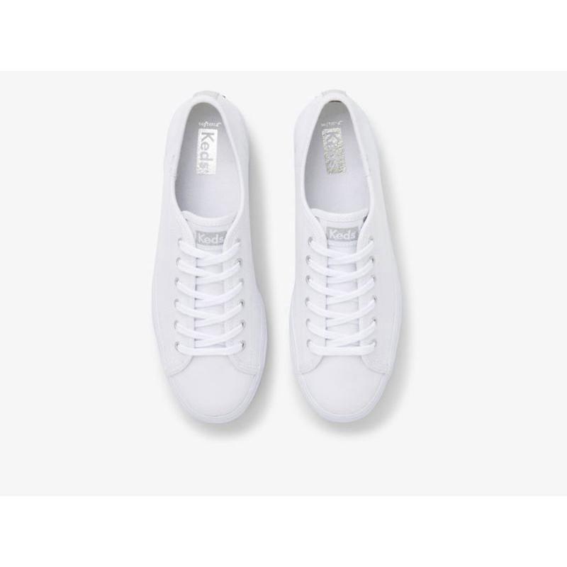 Keds Triple Up Canvas Naisten Lace Ups Valkoinen | JEZY05478