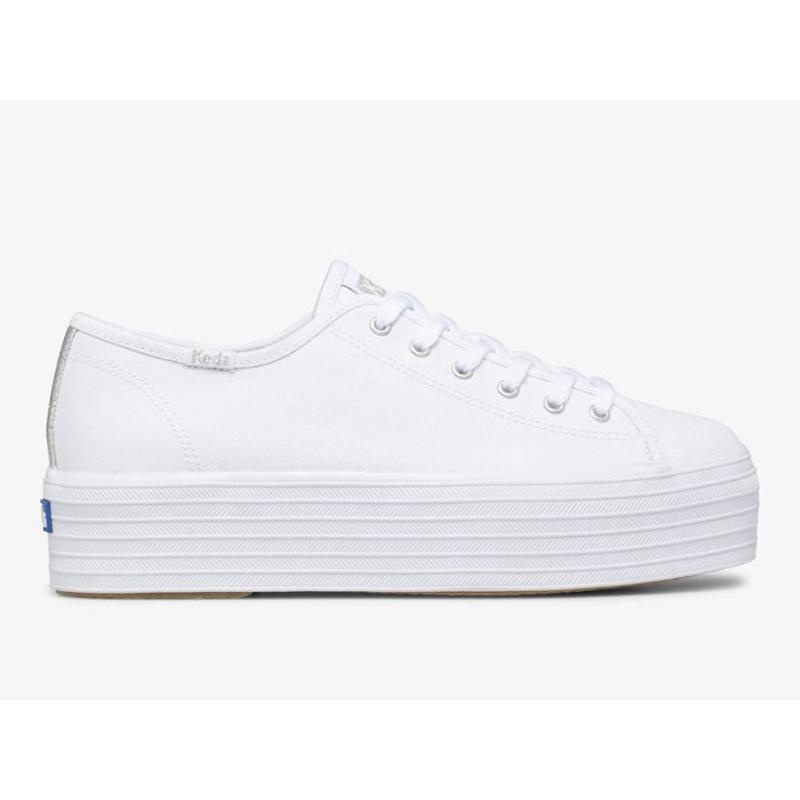 Keds Triple Up Canvas Naisten Lace Ups Valkoinen | JEZY05478