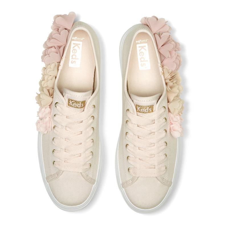 Keds Triple Up Floral Applique Cel Naisten Platform Sneakers Pinkki | MEAO41302