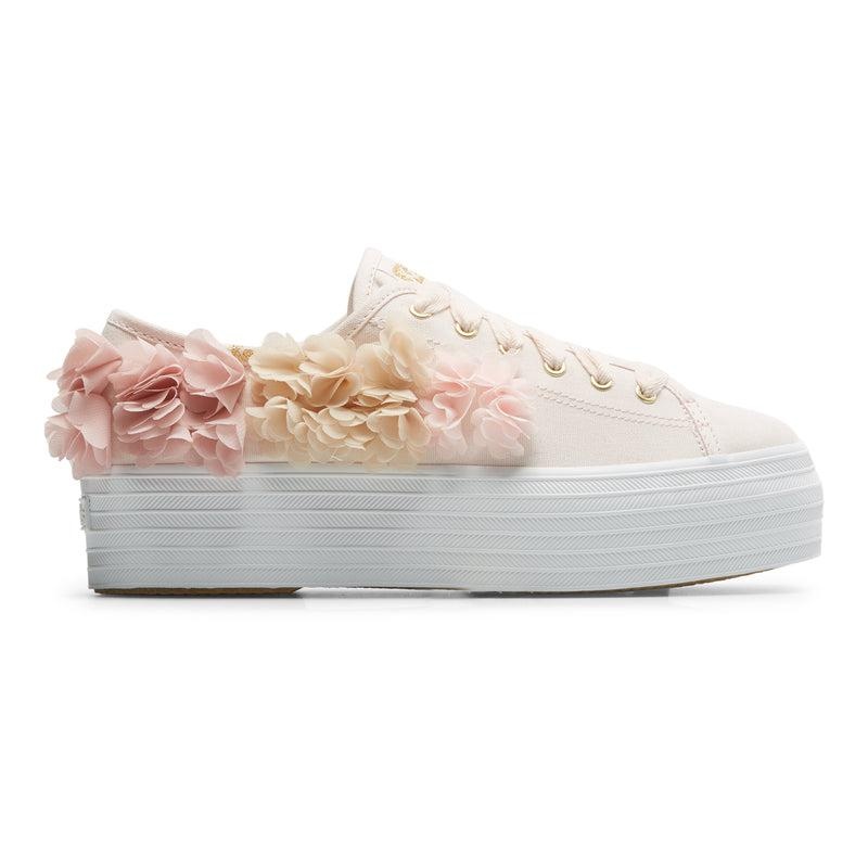 Keds Triple Up Floral Applique Cel Naisten Platform Sneakers Pinkki | MEAO41302