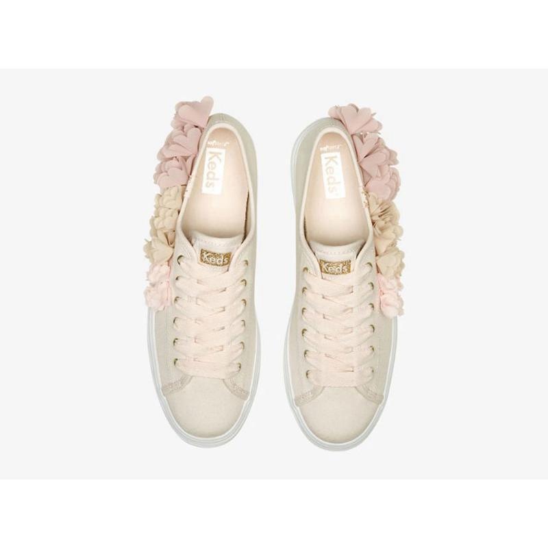 Keds Triple Up Floral Applique Celebrations Naisten Lace Ups Pinkki | BVJL63819