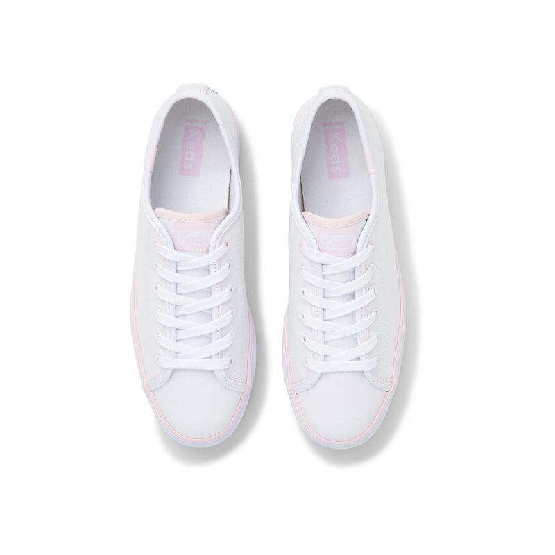 Keds Triple Up Hits/Pink Canvas Naisten Canvas White/Pink | QWYH01952