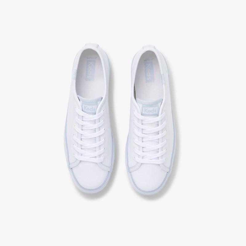 Keds Triple Up Hits Canvas Naisten Canvas White/Blue | PQZO74651